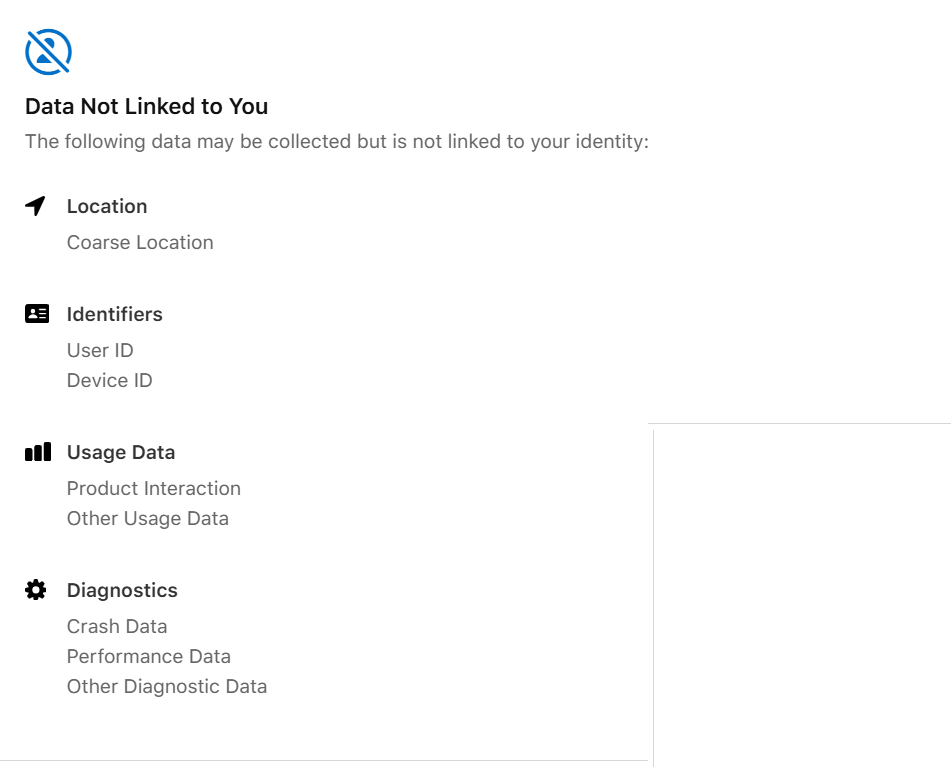 Data Not Linked to You